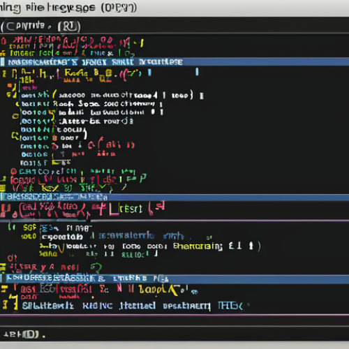 **Linux terminal with error message:** Close-up shot of a Linux terminal displaying a complex error message. Focus on the text and potential solutions visible on the screen, perhaps with a 'man' page or search results in another window.