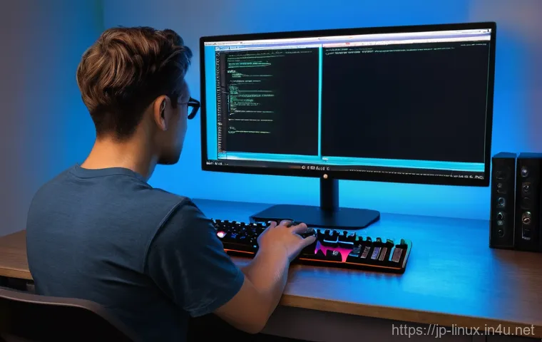 리눅스 필기 시험의 난이도별 학습 전략 - **Prompt:** A diverse, focused young adult, dressed in casual smart attire, sits at a modern desk wi...