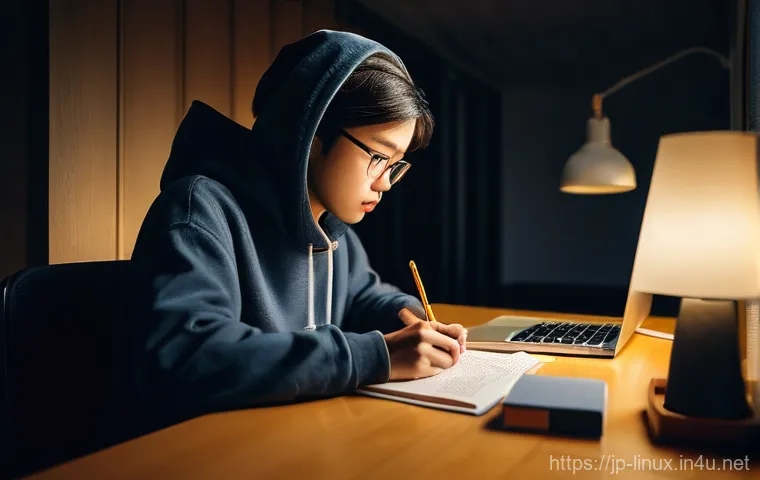 리눅스 자격증 취득 후 대기업 서버 관리 팀 합류기 - **Prompt 1: The Dawn of Linux in a Cloud of Uncertainty**
    "A young adult IT engineer, looking co...